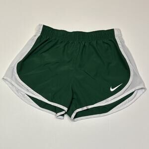 Nike Running Shorts Women’s Medium Green White Stripe 3” Inseam Dri-FIT